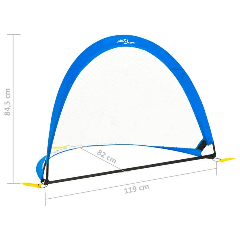 vidaXL Detské futbalové bránky 2 ks s úložným vakom 119x82x84,5 cm