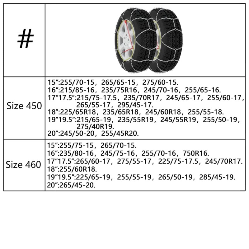 vidaXL Snehové reťaze na pneumatiky 2 ks 16 mm, SUV 4x4, veľkosť 450