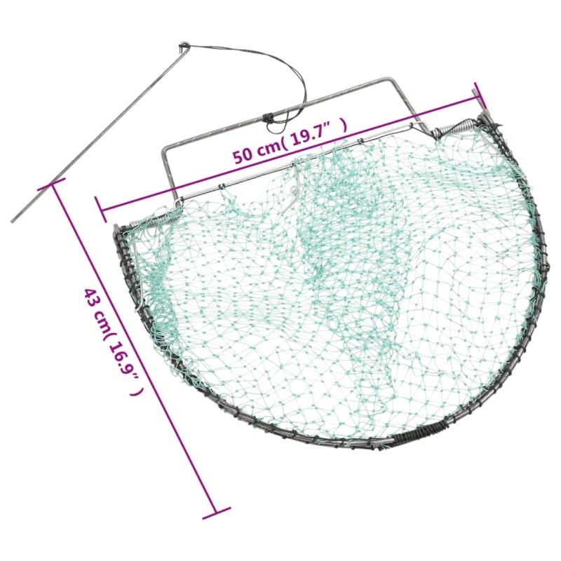 vidaXL Pasca na vtáky zelená 50 cm oceľ