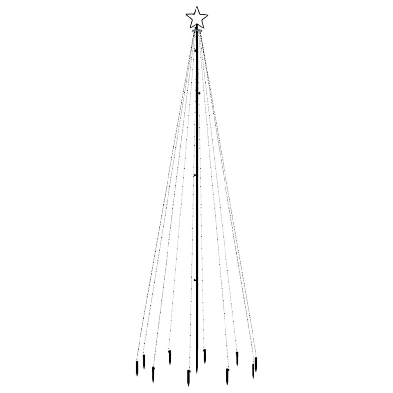 vidaXL Vianočný stromček s hrotom 310 modrými LED 300 cm