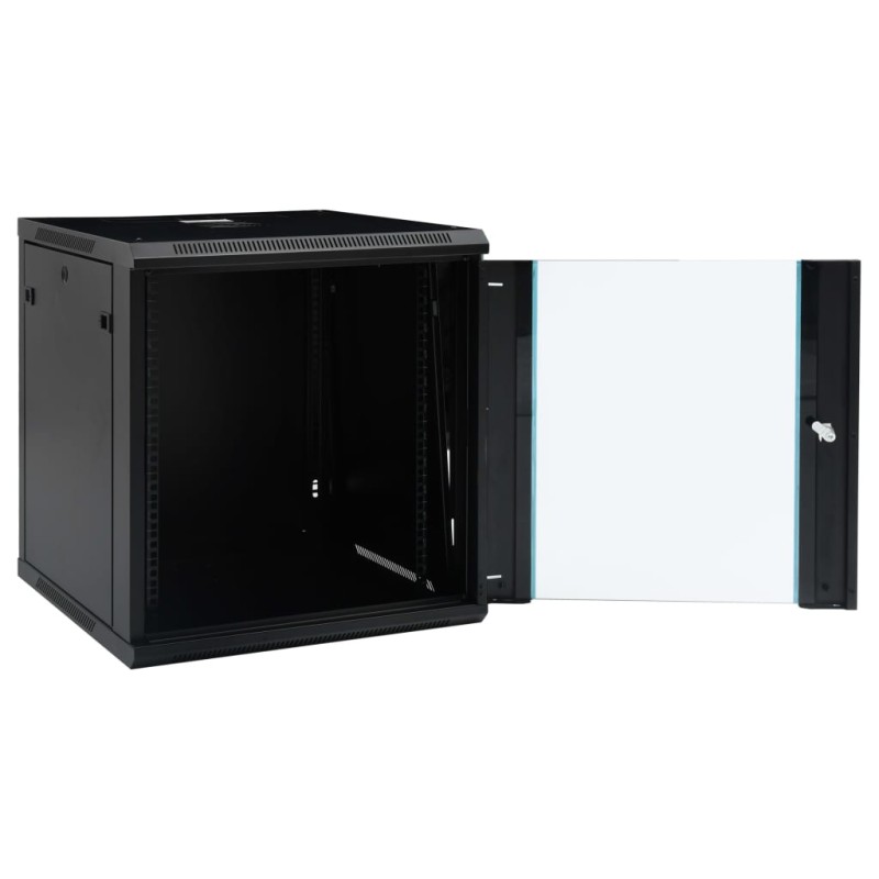 vidaXL 12U Nástenná serverová skriňa 19" 600x600x640 mm IP20