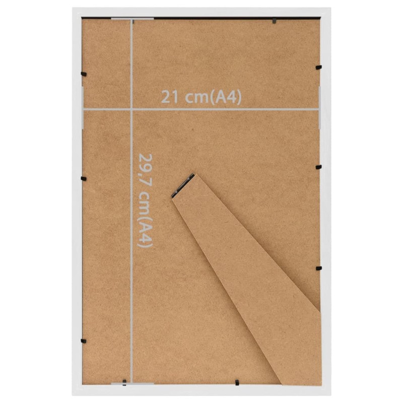 vidaXL Fotorámiky na stôl, koláž 5 ks, biele 21x29,7 cm, MDF