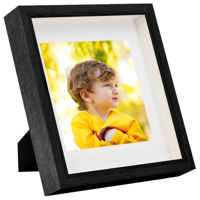 vidaXL 3D fotorámiky 3 ks čierne 23x23 cm na 13x13 cm obrázok