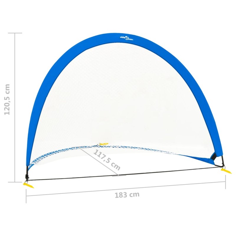 vidaXL Detské futbalové bránky 2 ks s úložným vakom 183x117,5x120,5 cm