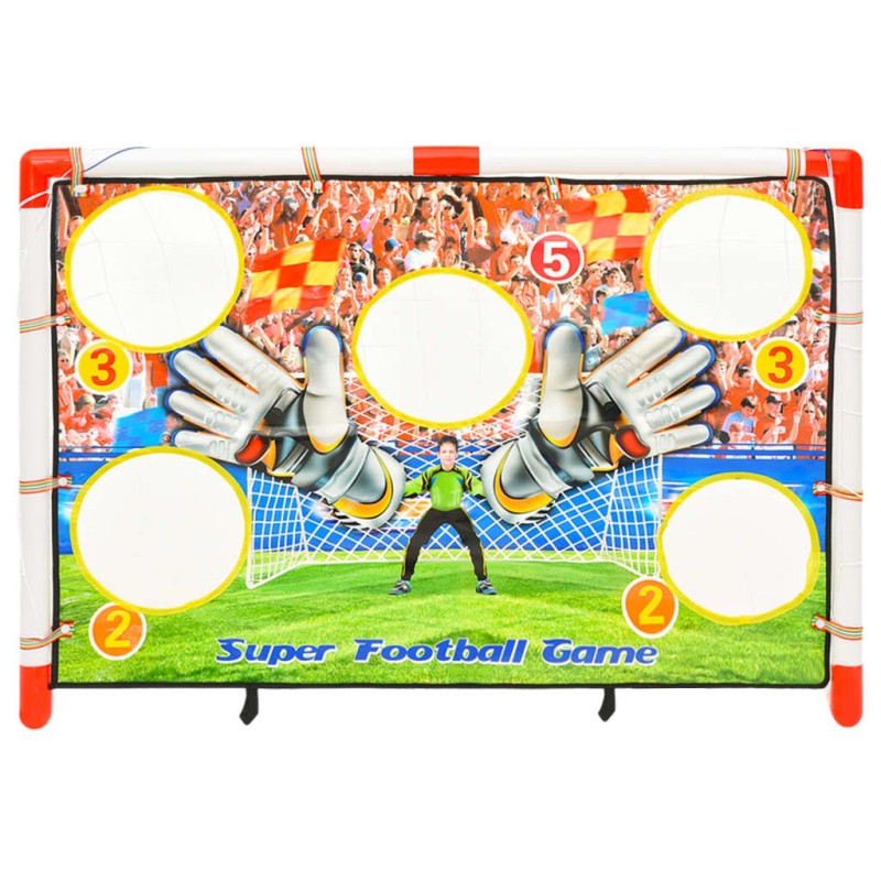 vidaXL Sada detských futbalových bránok so stenou 120x51x77,5 cm