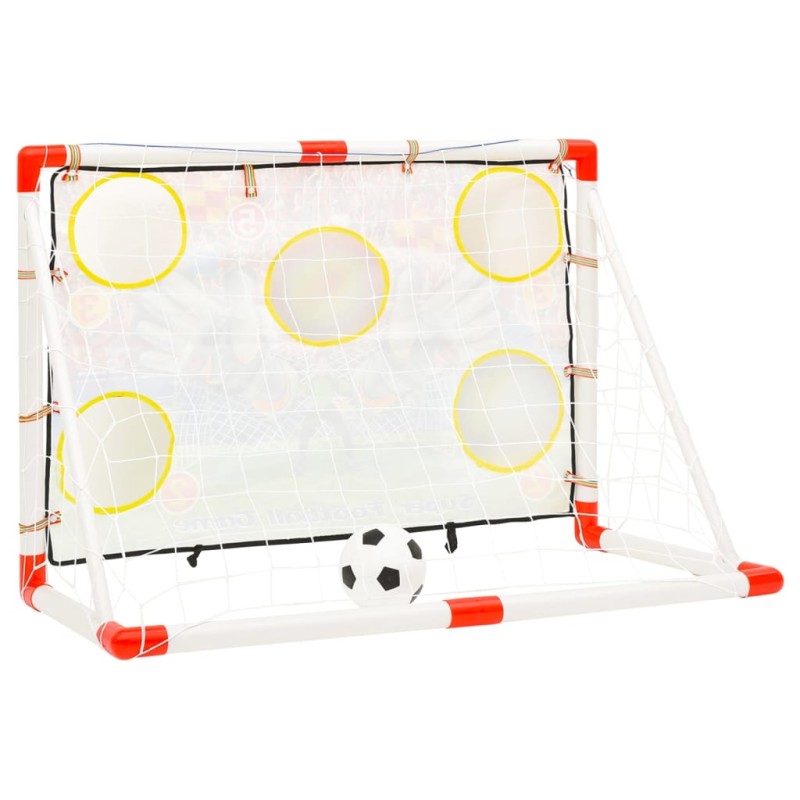 vidaXL Sada detských futbalových bránok so stenou 120x51x77,5 cm