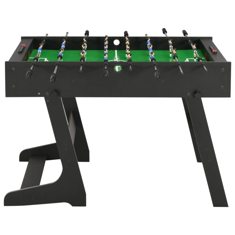 vidaXL Skladací stolný futbal čierny 121x61x80 cm