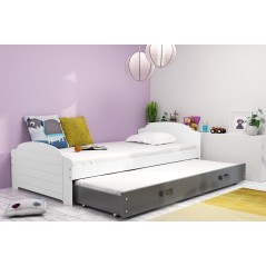 Falco posteľ s přistýlkou Lizzie II 90x200 bílá/grafit